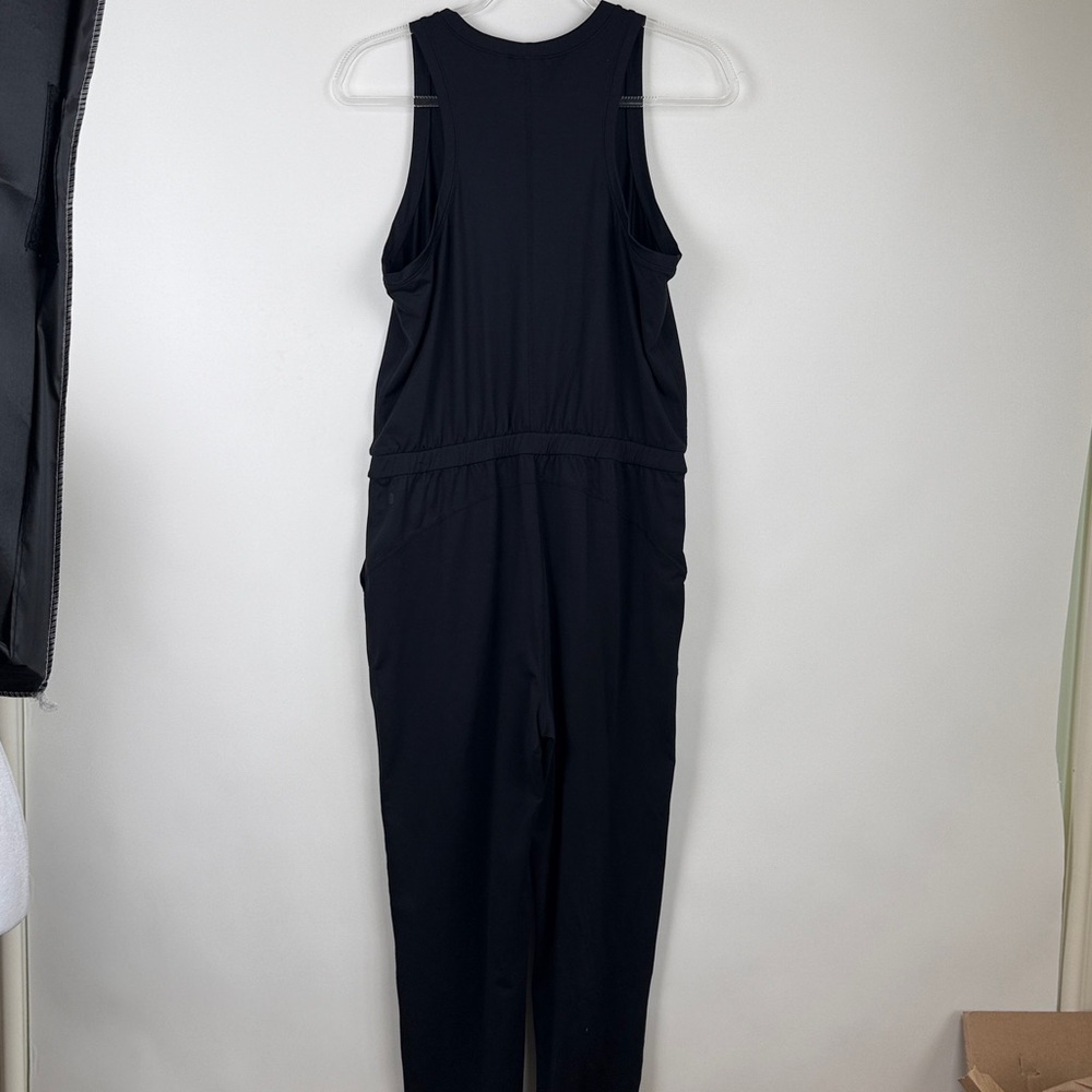 Zella Live In Jogger Black Sleeveless V-Neck Jumpsuit Size Medium - Picture 7 of 9